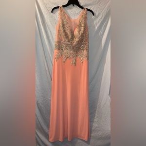 Sequined floor length gown